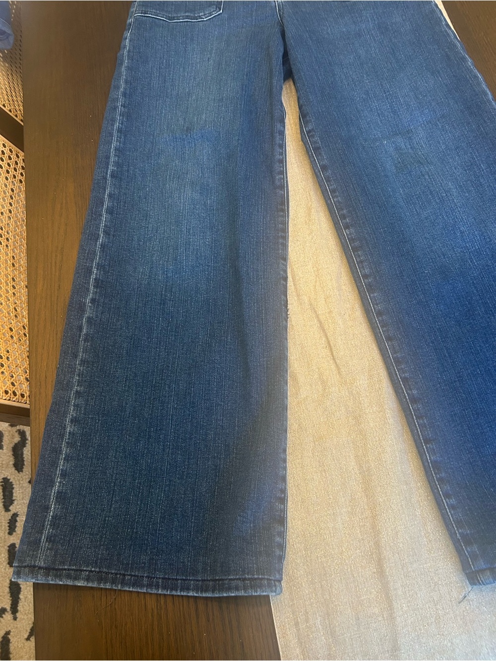 FRAME Le Slim Palazzo Bardot Pocket Wide Leg Jeans – Thunderstorm 29 like new - Picture 7 of 12
